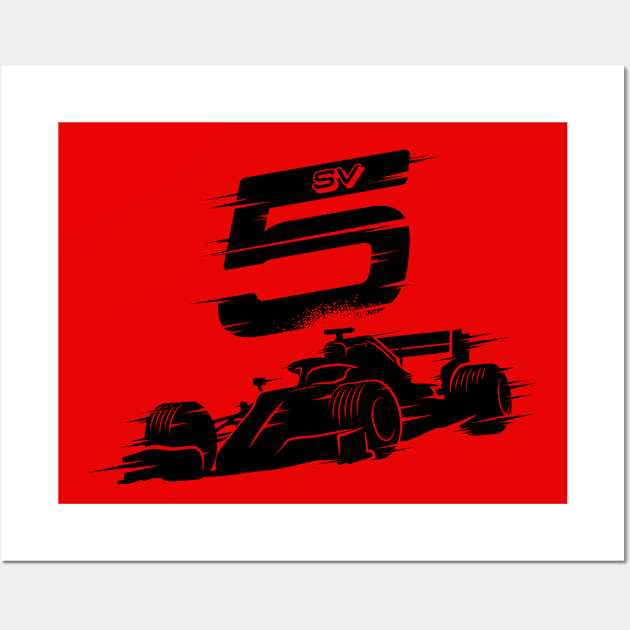 We Race On! 5 [Black] Wall Art by DCLawrenceUK